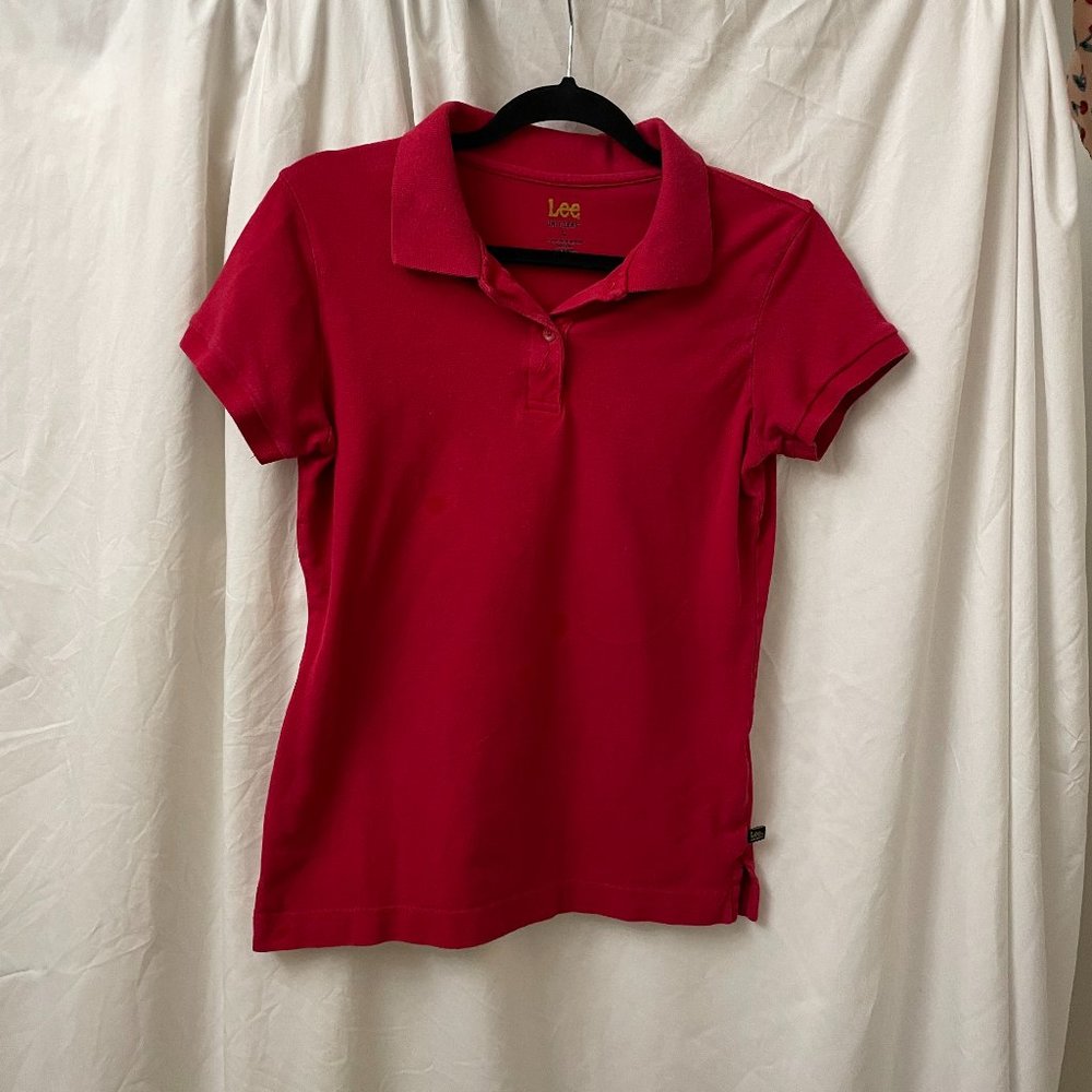 Lee Uniforms Red Polo Shirt